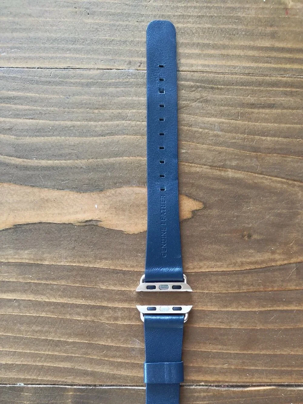 Navy Leather Apple Watch Band 42/44/45mm